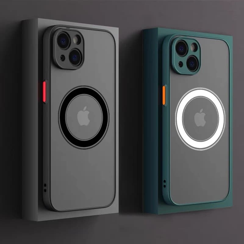 Compatible with iPhone 16 Pro Magnetic Phone Case, Skin-Soft Spray Coating, Apple 17 Full-Coverage Matte 15 Protective Case Wholesale