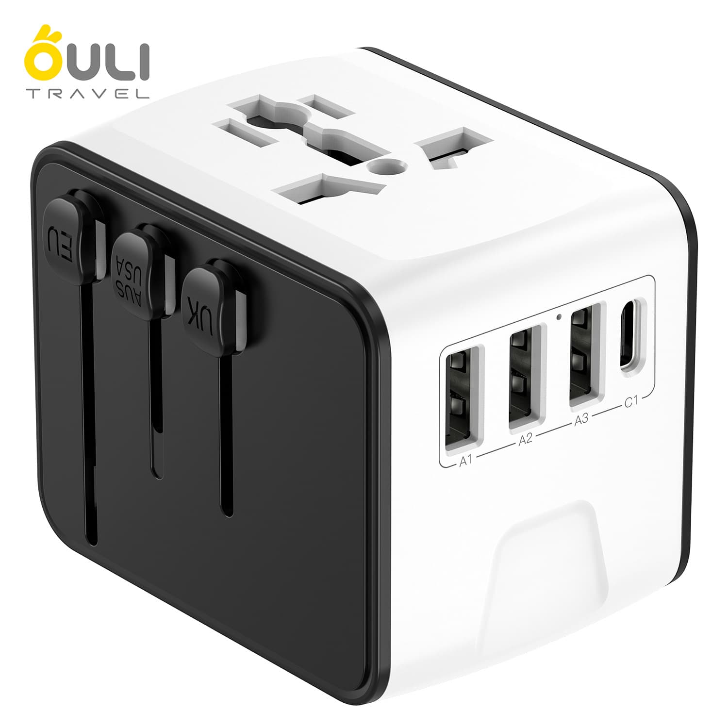 New Smart Recognition Output Converter Plug 3 USB + Type-C Travel Adapter for Business Study Abroad