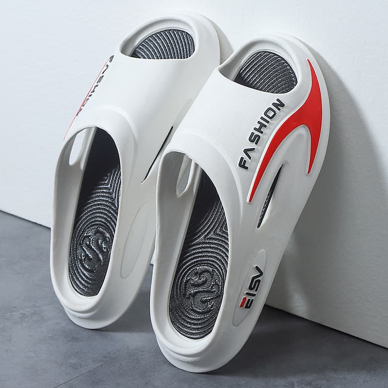 Men's Summer Indoor Outdoor Sports Slippers, Cloud-like Comfort, Bathroom Non-slip, Odor-resistant, Wear-resistant Soft Sole Sandals for Couples