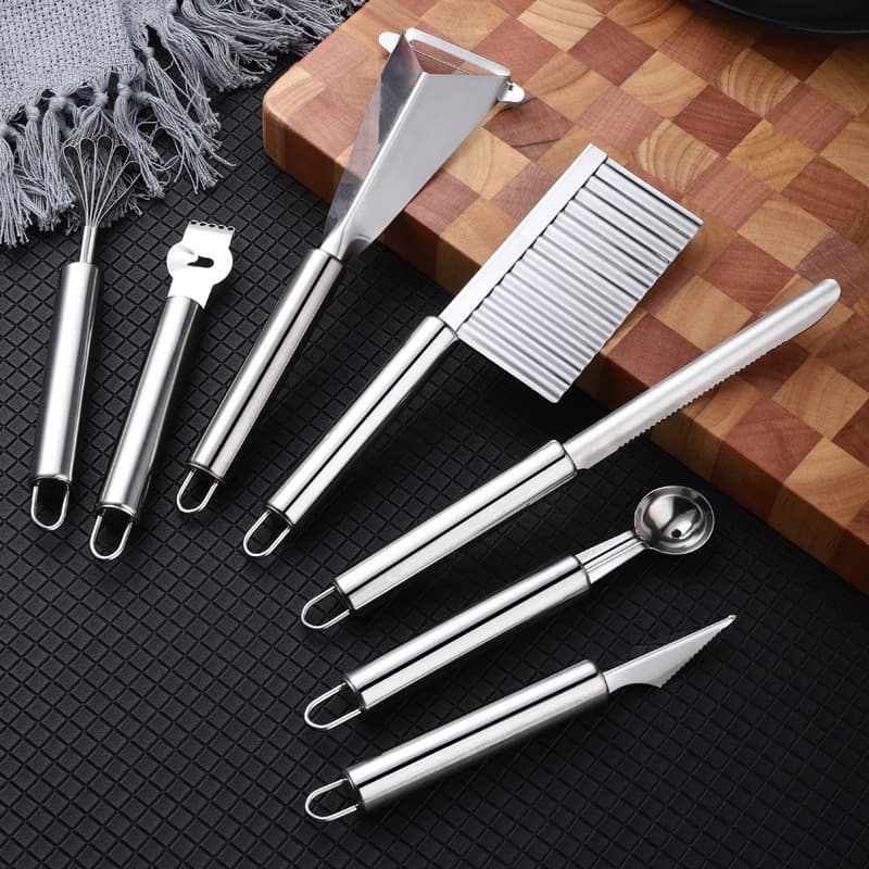 New kitchen tool set, multifunctional vegetable peeler, ginger shreds, potato shreds, scraper, carving knife, kitchen utensils