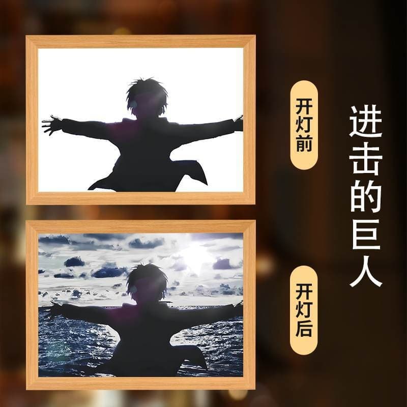 Attack on Titan One Piece Atmosphere Lamp Hot-selling Cross-border Light Painting DIY Holiday Gift Bedroom Night Light