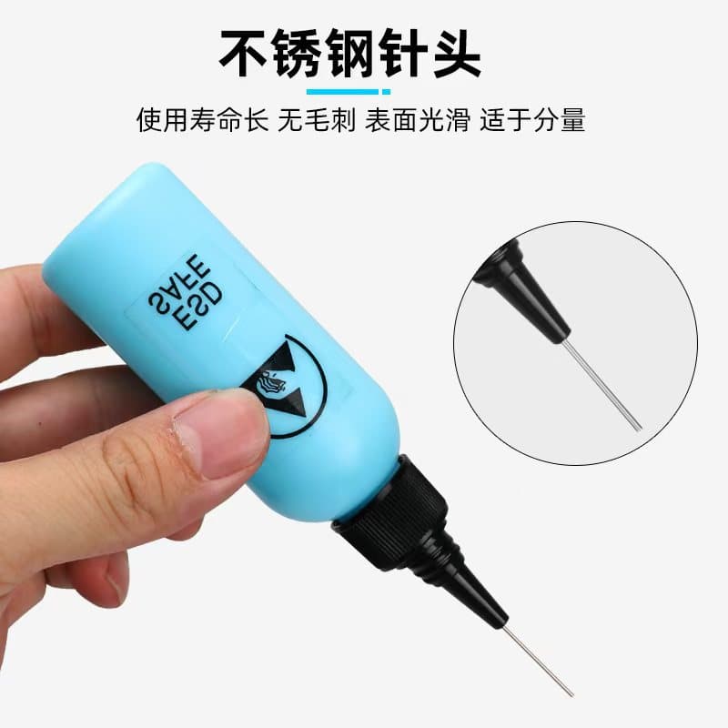 Super factory anti-static rosin bottle with needle ESD safety dispensing bottle flux refill bottle recyclable
