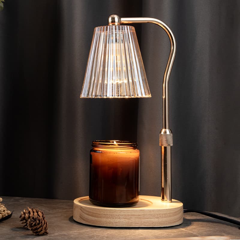 Cross-border adjustable height aromatherapy lamp, adjustable wax melting lamp, candle melting lamp with timer and dimmer, home ambiance light