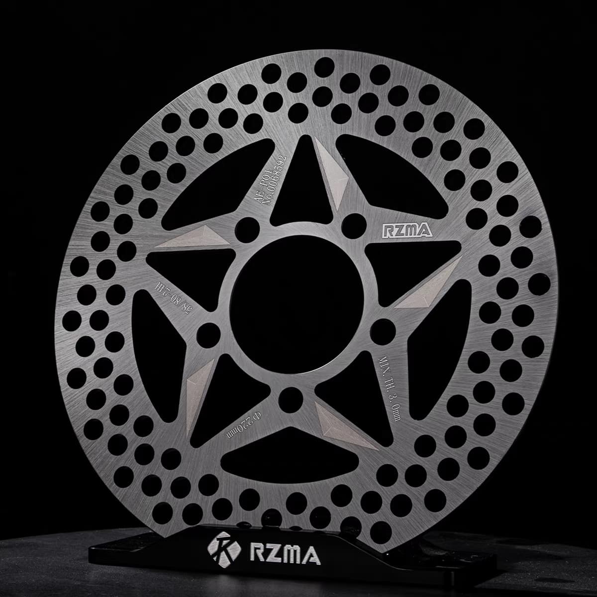 220/245 integrated disc brake rotor, five-hole modification, Extreme Core AE4/AE8 front brake disc with four-piston caliper