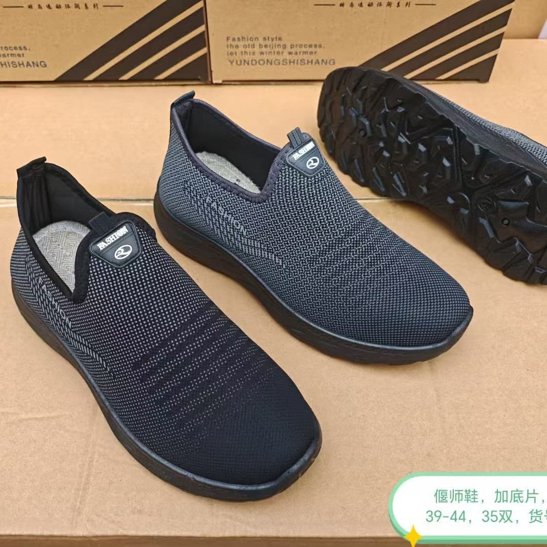 Autumn New Men's Single Shoes Sports Version with Sponge Old Beijing Cloth Shoes Outdoor Breathable Middle-Aged Dad Shoes