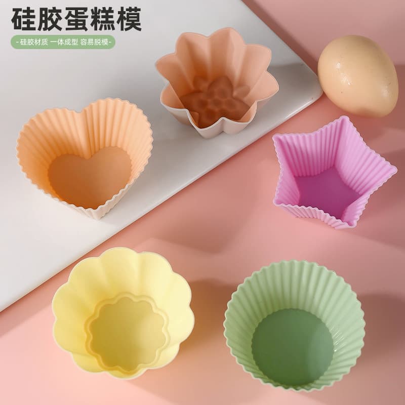 Silicone Cake Mold Food-Grade Baking Mold for Steamed Cakes, Rice Cakes, Osmanthus Pastries, Egg Tarts, Silicone Muffin Cups
