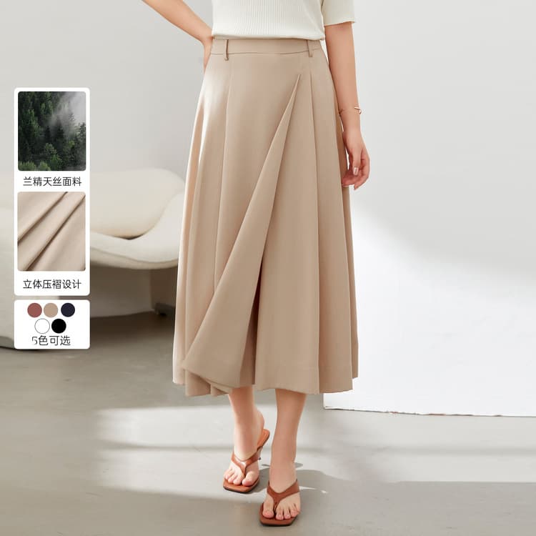 Xianlixiu Plus Size Women's Fashionable Flowing Wide-Leg Pants, Loose Fit, Slimming, for Curvy Women, 2024 Summer New Arrival