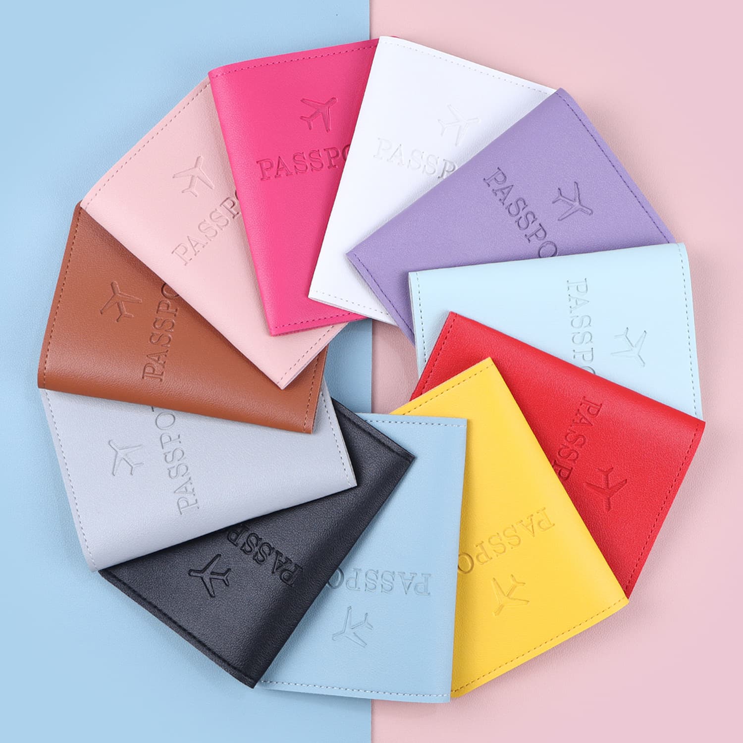 Passport Cover Organizer Card Holder Protective Case Passport Leather Passport Wallet Wallet All-in-One Document Holder