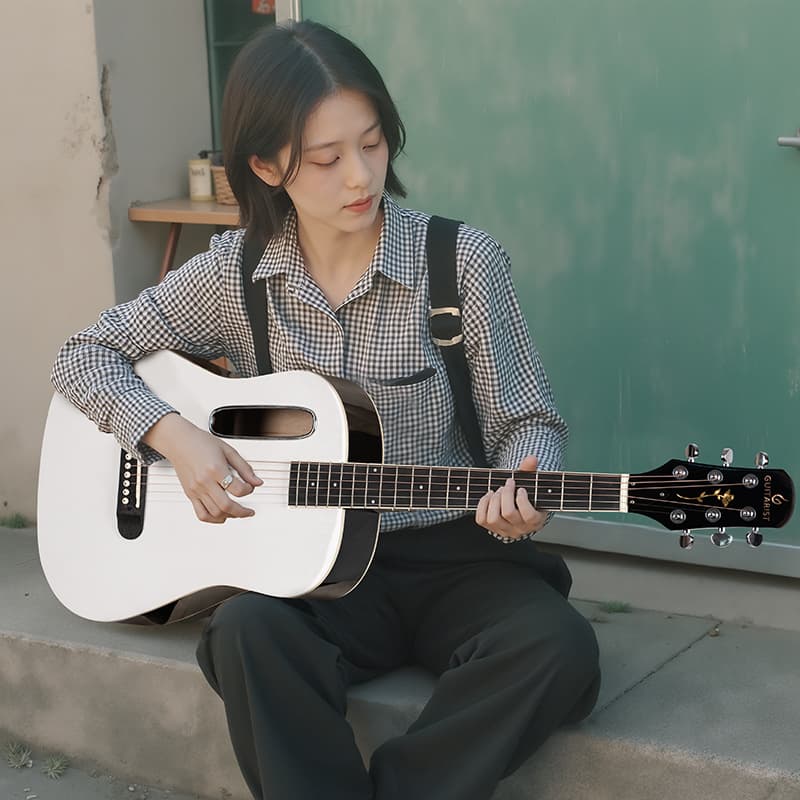 Folk Guitar 38 Inch Beginner Acoustic Guitar Starter Instrument for Men and Women Practice