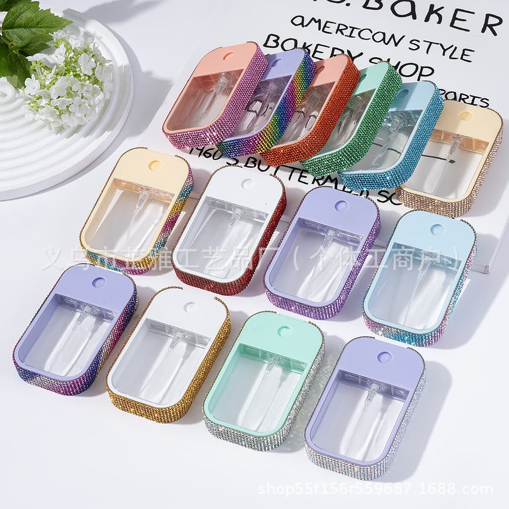 Cross-border 45ml Card-style Alcohol Spray Bottle Mosquito Repellent Water Disinfectant Refill Bottle Portable Perfume Spray Bottle