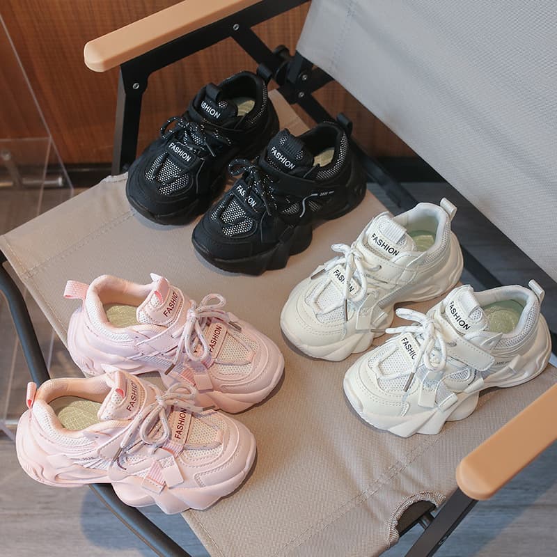 Girls Shoes 2026 New Spring Children Fashion Sneakers Casual Lightweight Big Girl Running Dad Shoes