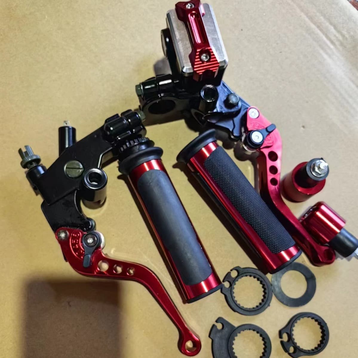Cross-border motorcycle parts CNC top pump, clutch and handbrake assembly hydraulic disc brake with handlebar plug combination kit