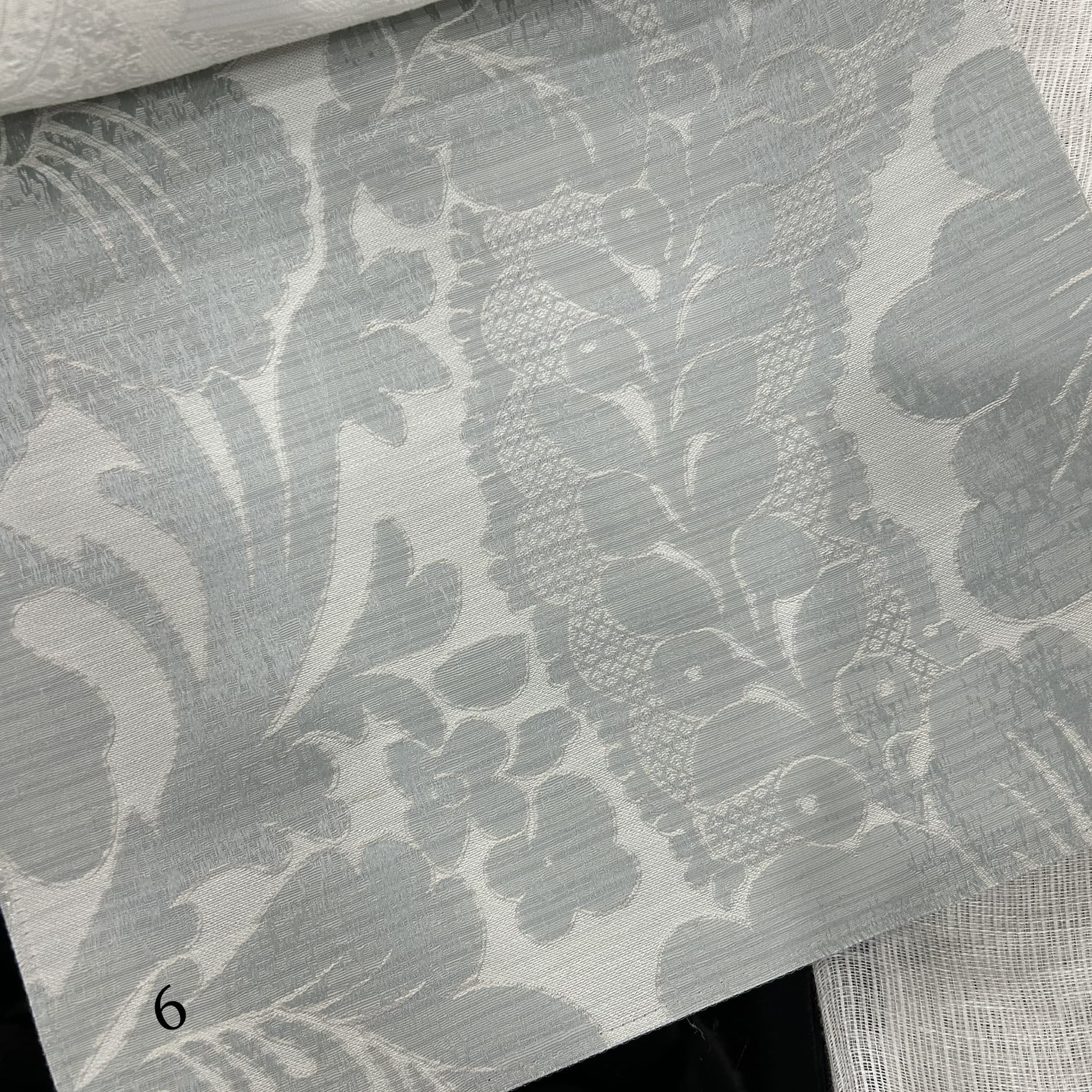 280cm width fixed wide-width imitation silk high-precision jacquard floral curtain fabric.