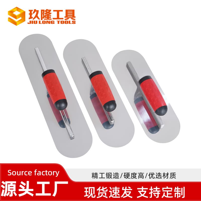 Stainless steel putty plastering knife round head trowel nailless trowel wall plastering scraper large white diatom mud trowel