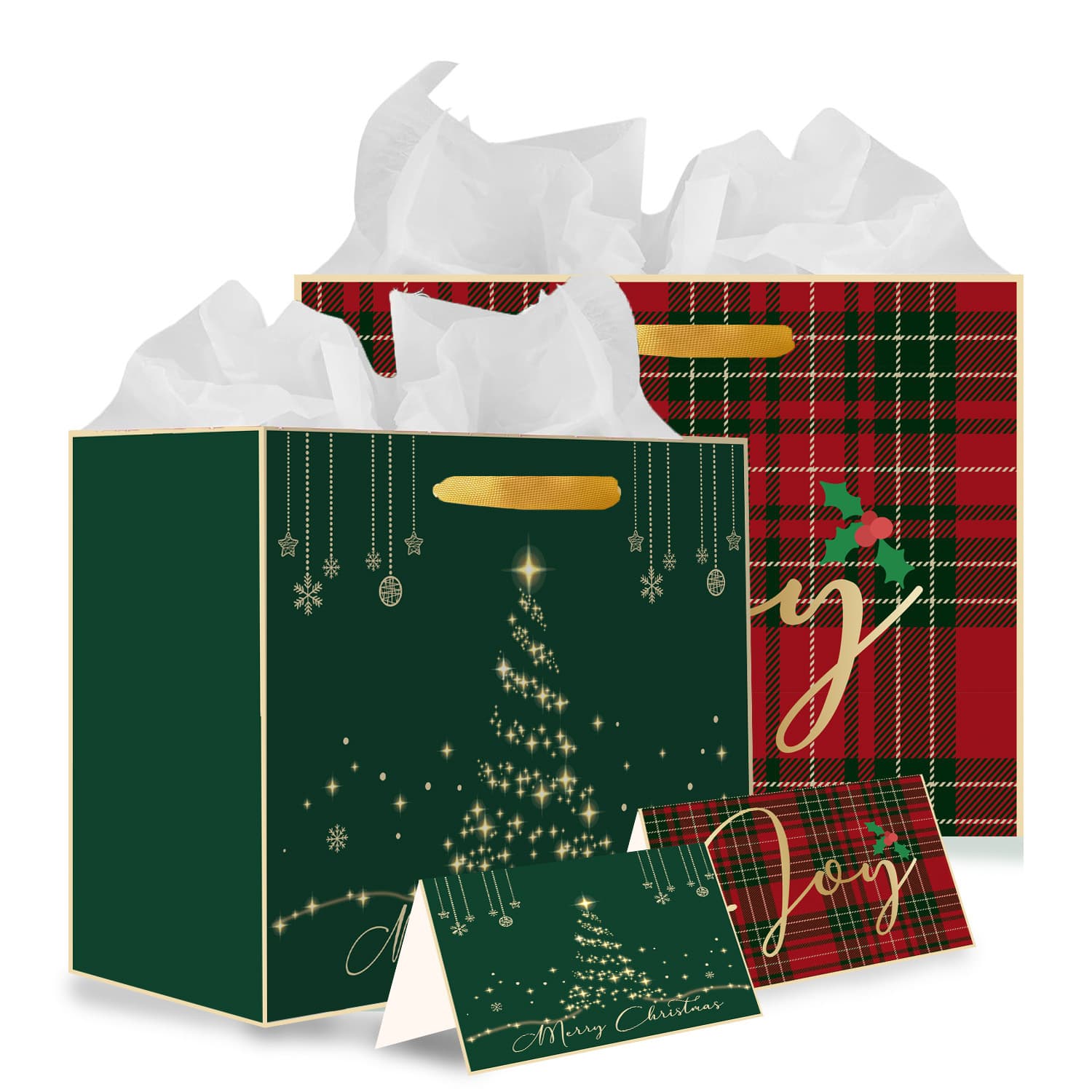 New Product Ready Stock Christmas Season Gift Bag Shopping Tote Bag Webbing Handle Can Match Greeting Card Shirley Paper Packaging Bag