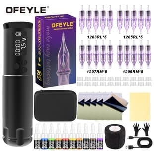 Liqi Tattoo Power Pen Set, Lining and Shading All-in-One Tattoo Machine, Complete Beginner Kit, Hot Selling Cross-Border Wholesale