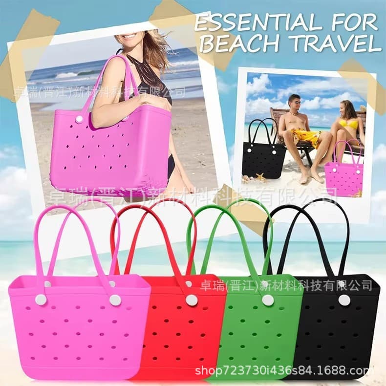 Large Capacity EVA Beach Bag Mesh Travel Storage Bag Breathable Ultra Light Unisex Casual Travel Storage Bag