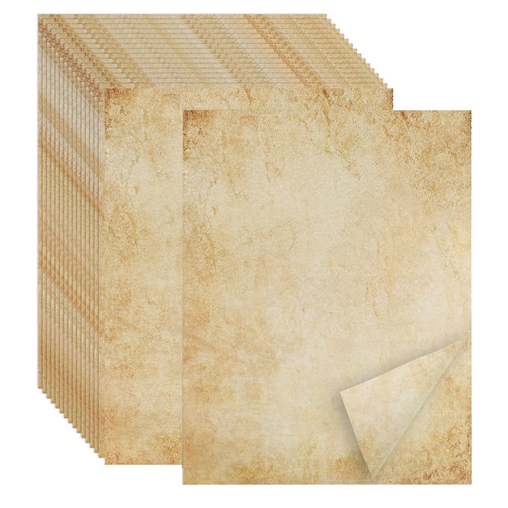 Amazon Vintage Material Paper Printing Paper 60 Sheets Blank A4 Double-sided Letter Writing DIY Journal Decoration Stationery