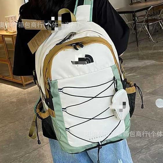 New Cross-Border Backpack for Men, Ins-Style Premium Feel, College Student Couple Outdoor Sports Hiking Double-Shoulder Bag, Casual Travel