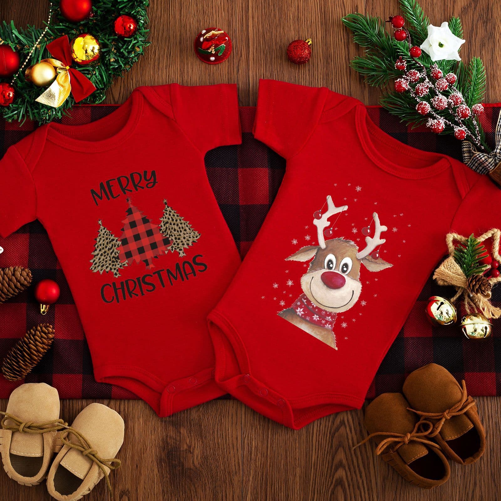 Merry Christmas Baby Bodysuit