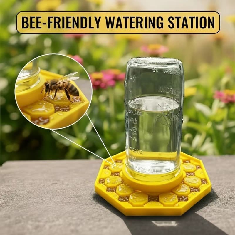 Cross-border Hot Seller Bee Watering Dish 3D Printed Outdoor Decorative Tray