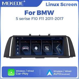 For BMW 5 Series F10 2011-2017 Android Carplay Navigation Screen with Rear View and Bluetooth