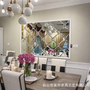 Decorative Mirror Product Diamond Shaped Three-Dimensional Glass Decorative Mirror for Living Room and Bedroom