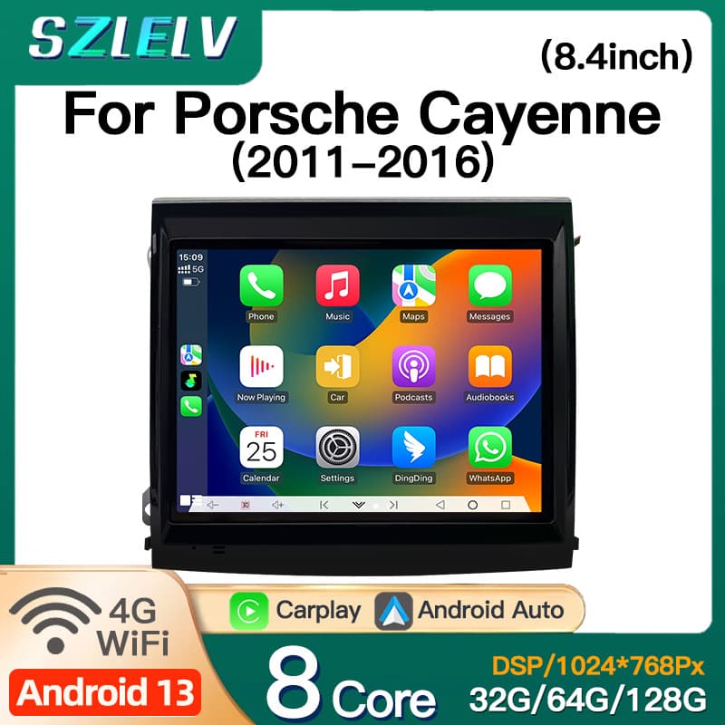 Suitable for Porsche Cayenne car central control screen navigation reversing image radio car play Android Auto