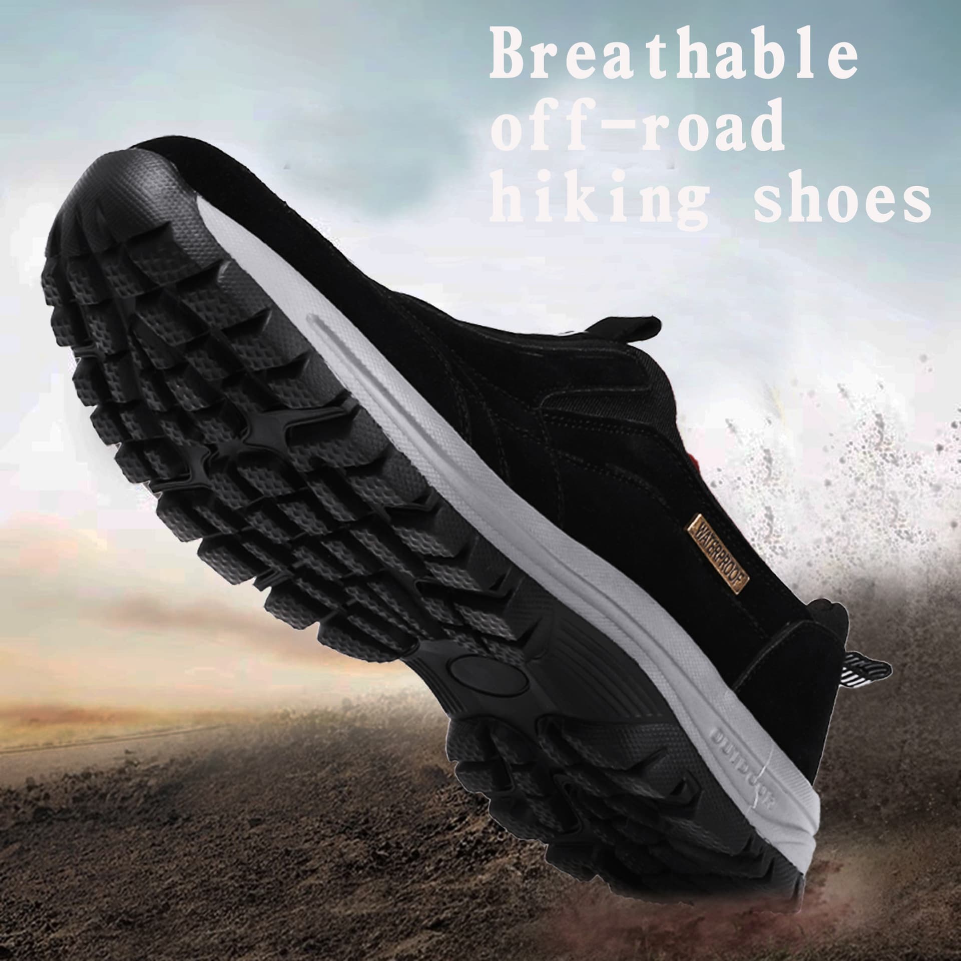 Spring and Autumn New Outdoor Leisure Sports Walking Shoes for Seniors, Large Size Men's Hiking Running Shoes, Trendy Fashion Cross-Border