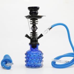 Cross-border Stock Premium Arabic Hookah Double Hose Small Aluminum Base Set Acrylic Hookah Glass Bowl