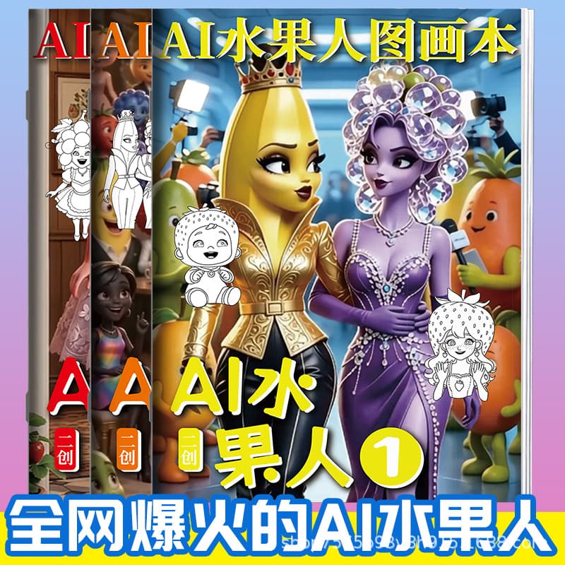AI Character Comic Drawing Tracing Book, Anime Character Line Art Sketch Practice for Children