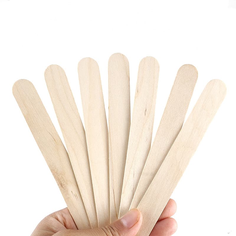 Hair Removal Wax Wooden Stick, Wax Application and Stirring Stick, Eyebrow and Nose Hair Wax Stick, Beauty Care Tool, 88mm Wax Wooden Stick