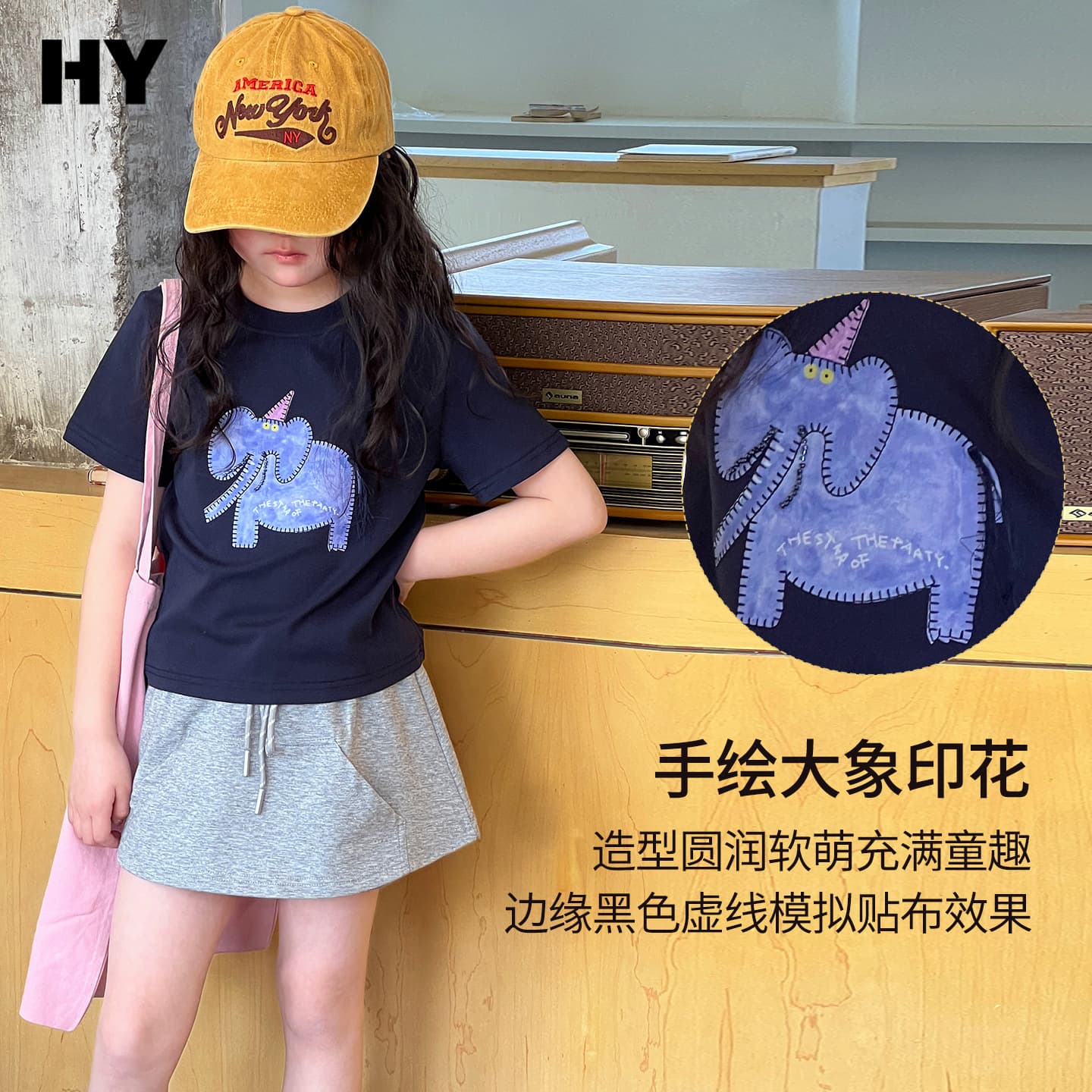 Girls' Short-Sleeve T-Shirt Summer 2026 New Stylish Kids Base Layer Cartoon Print Girls' Top for Older Children