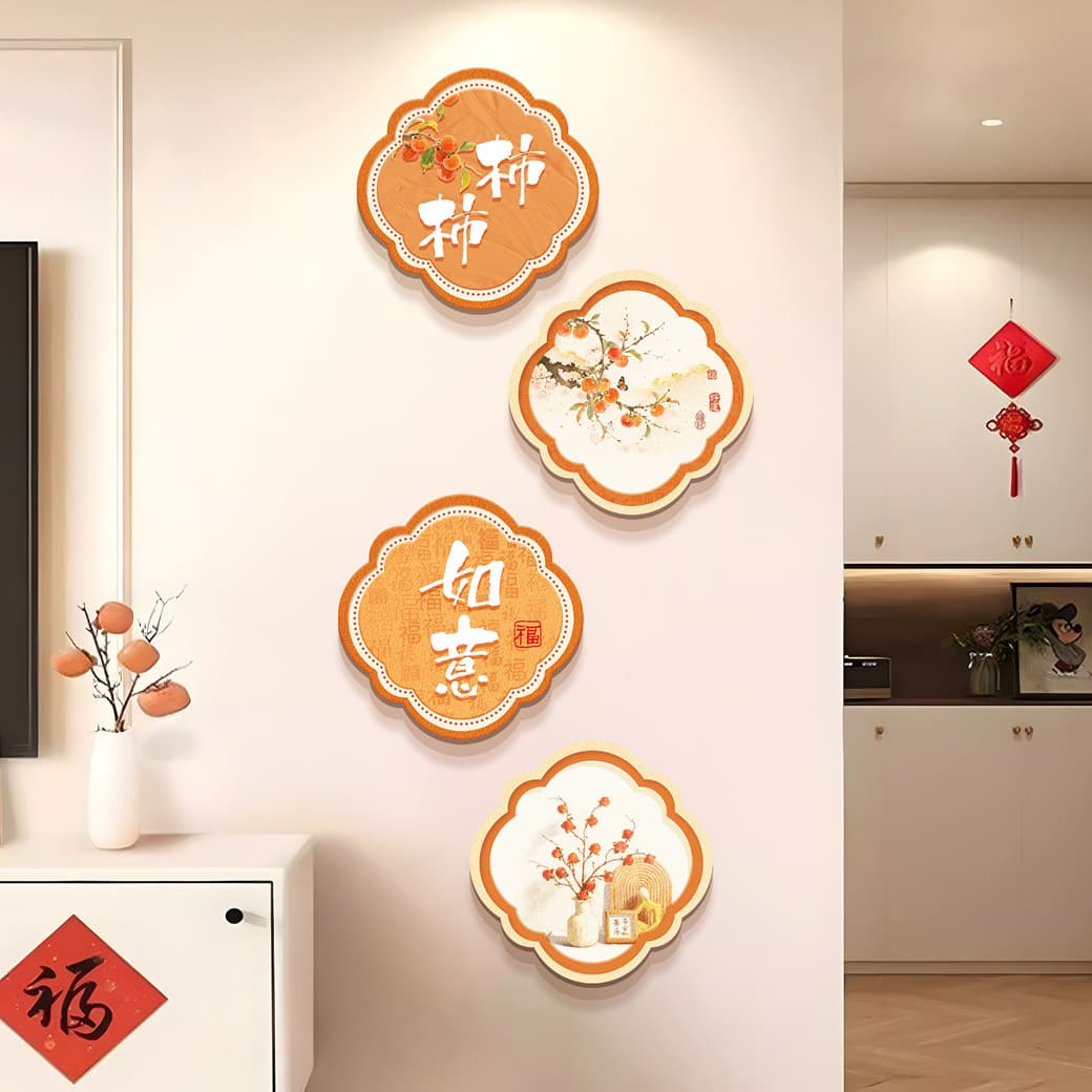 Modern Creative Entryway Decor Painting Auspicious Meaning Corridor Hanging Art Family Elephant Deer Wealth God Watch