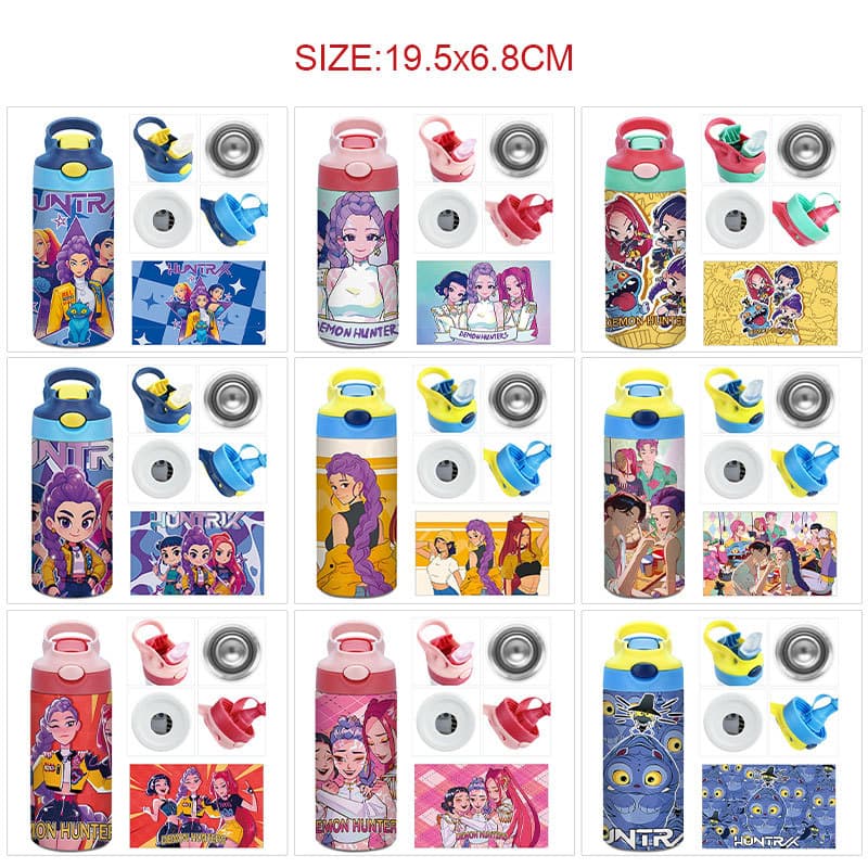 New K-Pop Hunter Girl Group Anime Peripheral Student Stylish Creative Stainless Steel Four-Color Insulated Cup Water Bottle