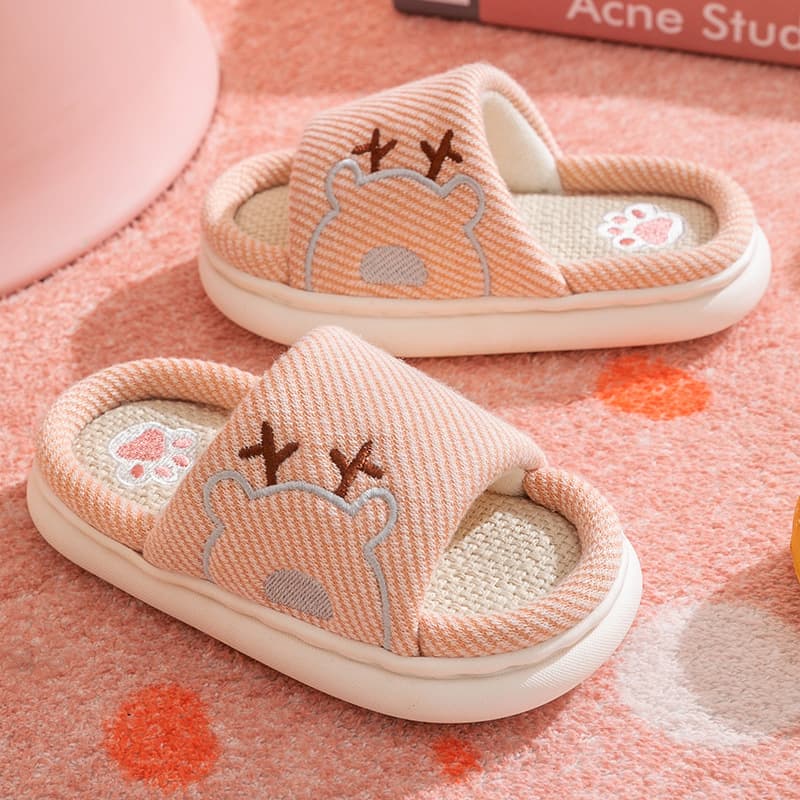 Xinwang Spring and Autumn Children's Linen Slippers, Women's, Thick-Soled, Comfortable, Couple's Cotton and Linen Sandals, Summer Wholesale