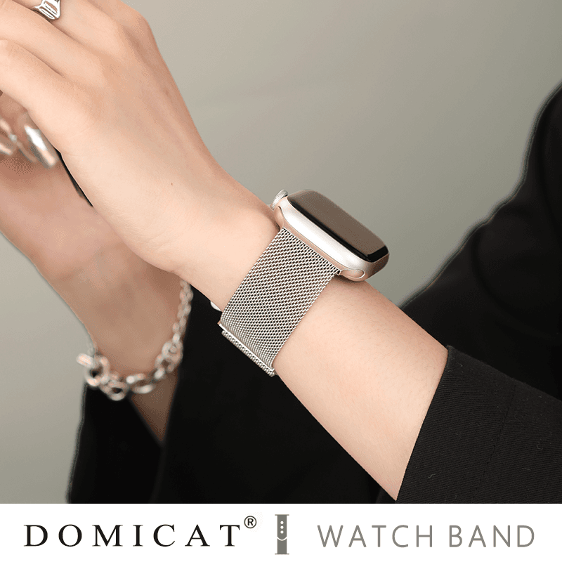 Magnetic Watch Band for Apple S11, Apple Watch 10/9/8/7 Ultra, Milanese Metal Steel Strap