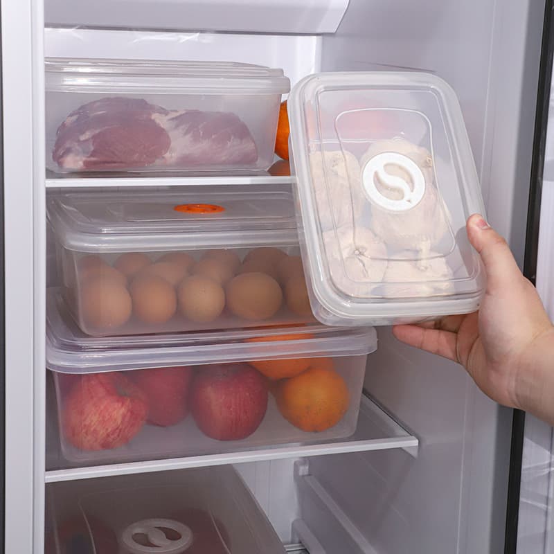 Plastic Fresh-Keeping Box Sealed Refrigerator Fruit Food Storage Box Classification Fresh-Keeping Box Microwave Heating Transparent Lunch Box