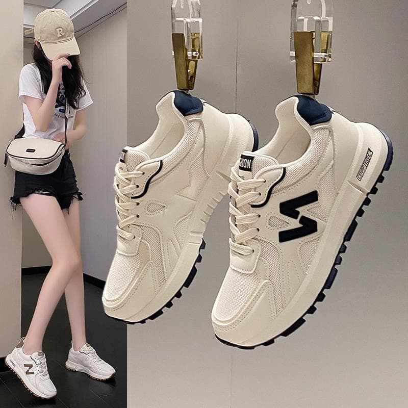Four-Season Women's Shoes, Lightweight Breathable Running Athletic Shoes, Slip-Resistant Durable Fashionable Versatile Casual Shoes, Campus Student Shoes