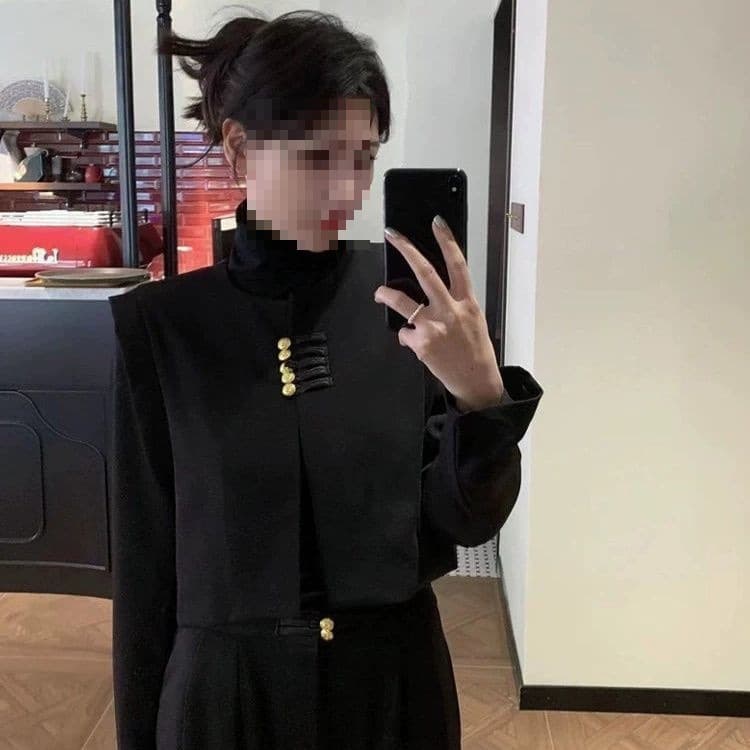Women's Chinese Style Suit Set, New Autumn and Spring Style, Fashionable and Stylish, Plus Size, Straight Leg Wide Leg Pants, Slimming Two-Piece Set