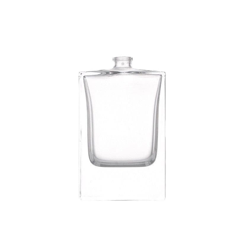 Transparent Fire-Polished 15-Thread Perfume Bottle 50ml Empty Glass Spray Bottle for Cosmetic Refill