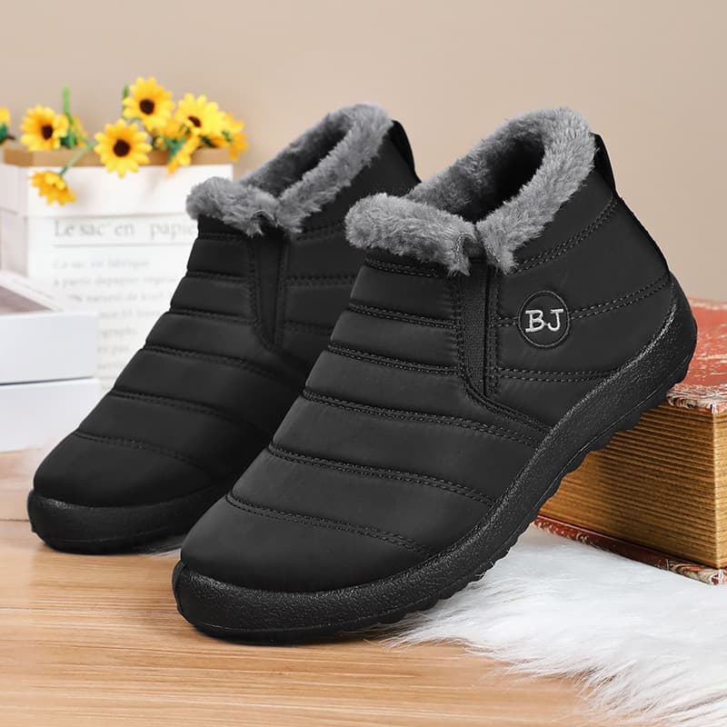 Winter New Polyurethane Foreign Trade Couple Snow Boots Fleece Lined Thick Cotton Boots Warm Casual Walking Shoes