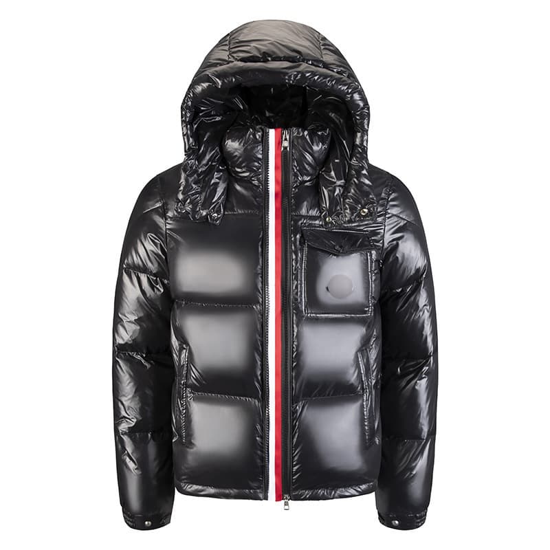 Foreign trade cross-border short cold-proof clothing shiny no-wash rainbow strip cold-resistant minus 20 warm cotton clothing men's jacket