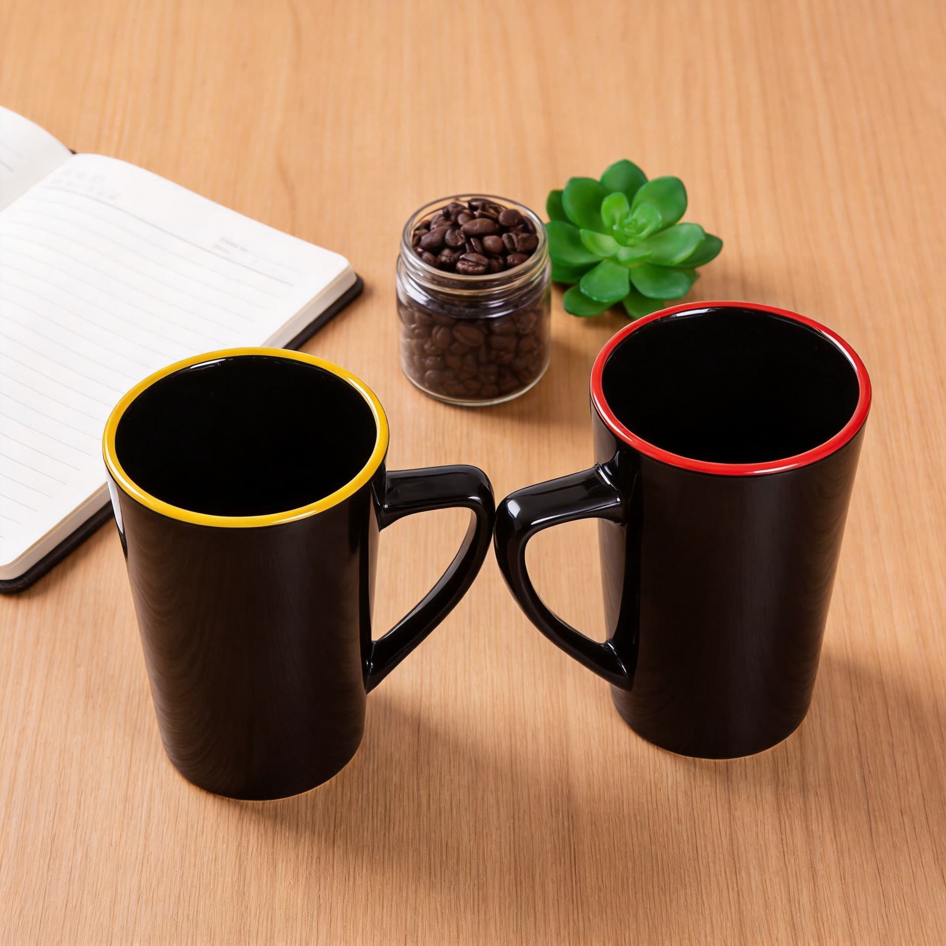 Manufacturer supplies microwave oven durable ceramic cups mugs personalized color changing cups processing logo wholesale