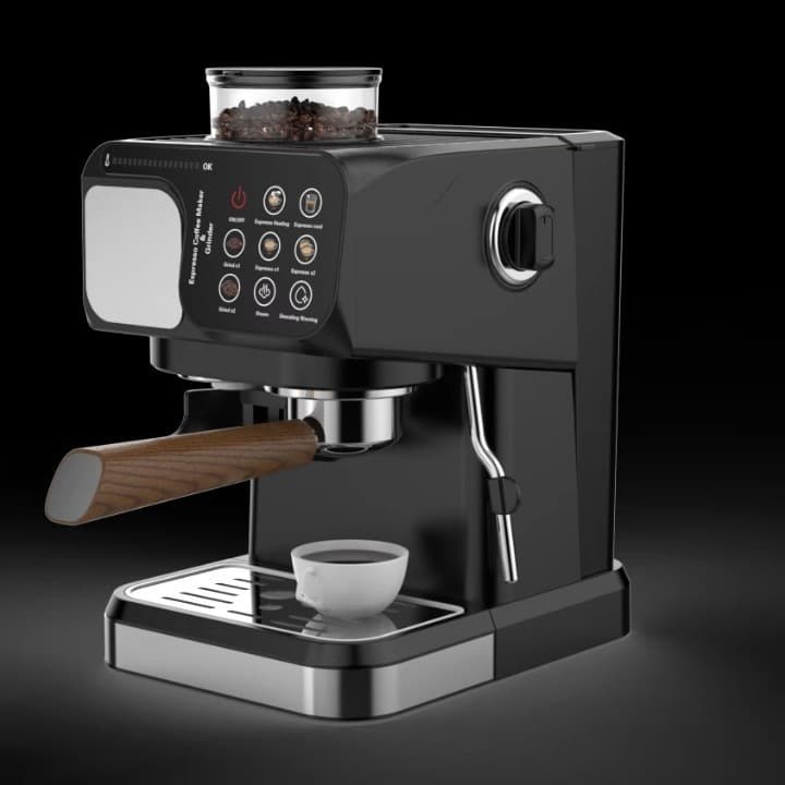 Italian Espresso Machine Semi-Automatic High Pressure Extraction Cross-Border Home Concentrated Milk Frother with Grinder Ins Style