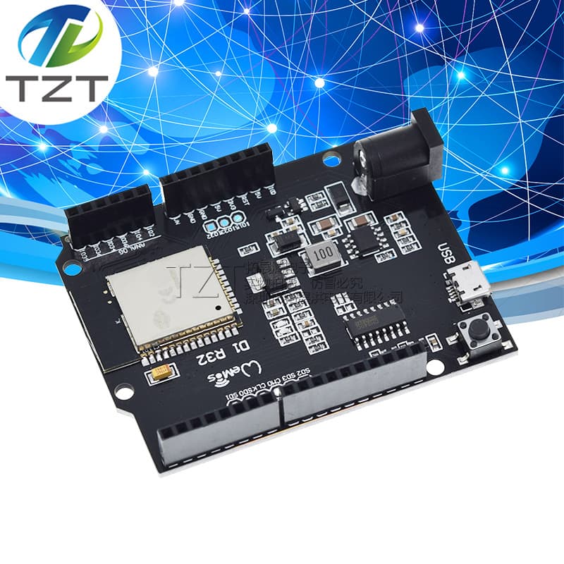 New WiFi and Bluetooth ESP32 Development Board 4MB Flash UNO D1 R32 Wireless Module