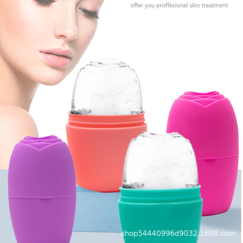 Ice Face Roller Massage Tool Silicone Ice Cube Mold for Facial Ice Compress Beauty Ice Roller Factory Direct