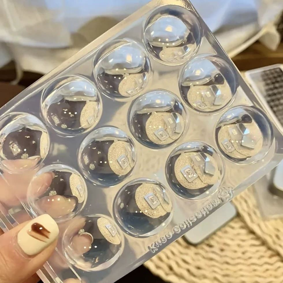 High-Transparency Silicone Non-Yellowing Round Silicone Palette Color Mixer Nail Mold Popular Silicone Palette