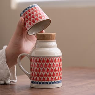 Ru Kiln Small Thermos Mug with Lid Ceramic Steeping Cup Chinese Style Large Capacity Insulation Bottle Office Cup with Handle