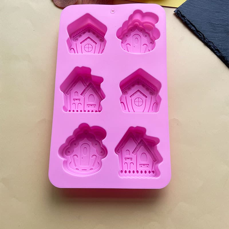 Cartoon House Silicone Mold DIY House Baking Mold Chocolate Mousse Cake Mold Baking Tools